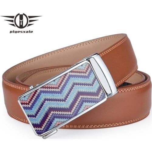 Brown Belt For Men Leather Designer Luxury Automatic Buckle Mens Belts Casual High Quality Fashion Business Waist Belt Male B702
