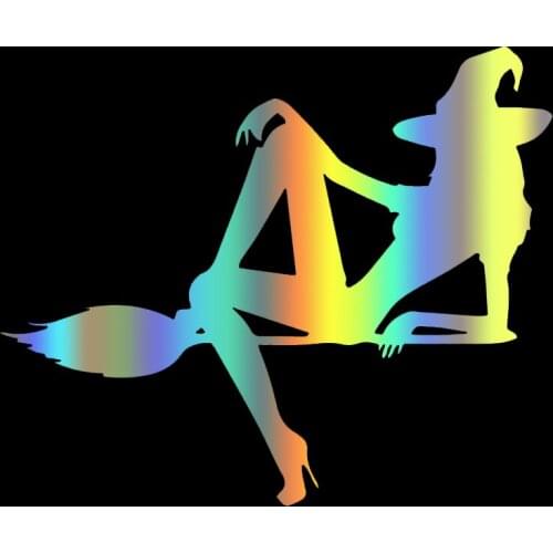 S51320# Various Sizes/Colors Car Stickers Vinyl Decal Cute Witch V4 Motorcycle Decorative Accessories Creative