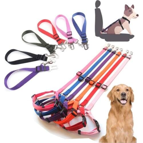 Pet safety Belt Adjustable Harness Leash Rope for Small Dogs & cat Supplies Pet Accessories Travel collars 2.5cm
