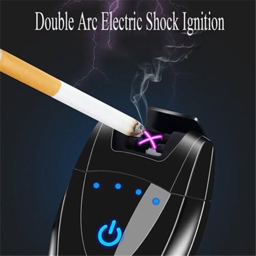 USB Plasma Double Arc Lighter Smart Induction Rechargeable Environmental Lighter Gifts for Men