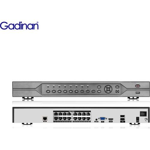 Gadinan 8CH 4K/ 16CH 5MP POE NVR Recorder Face Detection For CCTV Kit Security System 1080P/4MP/5MP/8MP/4K POE IP Camera Onvif