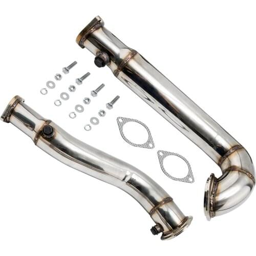 76mm Stainless Steel Hi Flow Exhaust Downpipes For BMW 535i 535Xi N54 E60 Turbo 3.0L 2008 2009 2010