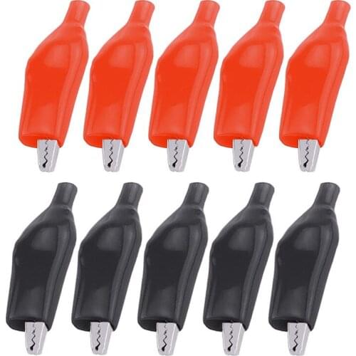 10Pcs 28mm Alligator Leads Crocodile Test Clip for Electrical Jumper Wire Cable