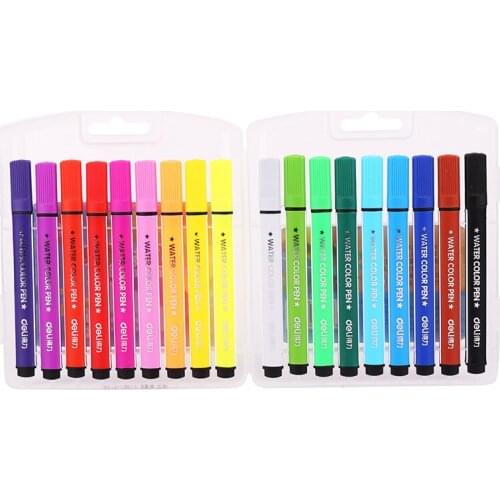 18 Colors Watercolor Pen Water Washing Markers Drawing Art Supplies Set Children Pen Safe Non-toxic Graffiti Pen