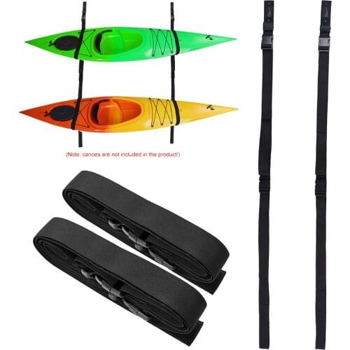 2pcs/set Nylon+metal Kayak Boat Canoe Tie Down Fixed Strap Adjustable Luggage Wall Mounted Rope Boat Parts & Accessories