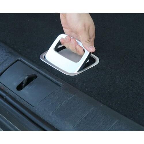 3Pcs/Set Aluminum Interior Car Rear Tail Trunk Handle Bezel Decorative Frame Trim Cover Sticker For Jeep Renegade 15 16