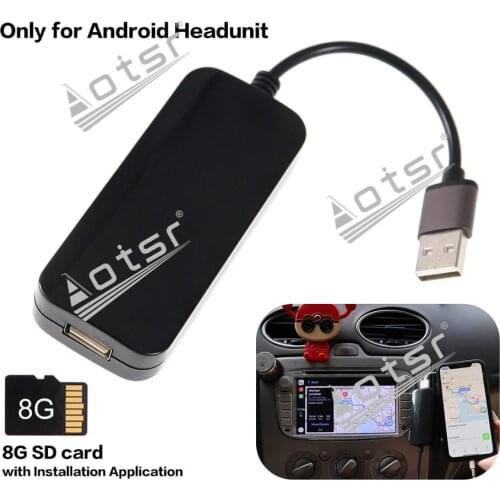 AOTSR Apple CarPlay Dongle for Android Navigation Player Mini USB Carplay Stick with Android Auto