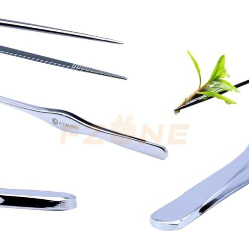 Aquarium Accessory Tools Aquapro 25cm 33cm Class 1 Mirror Surfice Stainless Plant Tweezers Never Rust Fish Tank