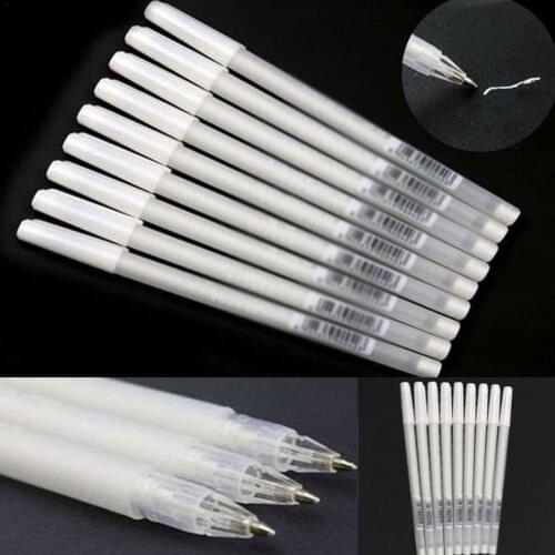 White Marker White Pen Marker Micro Pigment Graphic Highlighter Black Pens Supplies Markers Drawing Art Card Hand-painted T0J8