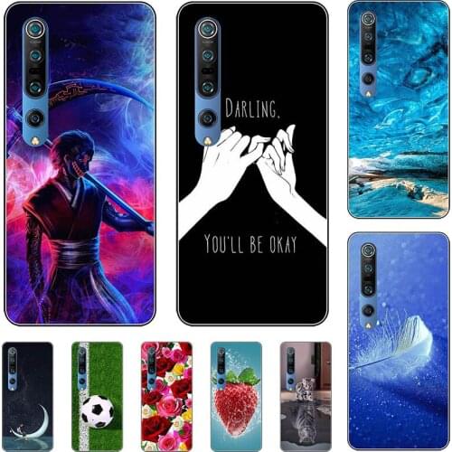 For Xiaomi 10 Mi 10 Pro 5G Case For Xiaomi Mi 10 Lite 5G Cartoon Pattern Soft TPU Cover Coque Animal Flower Shell