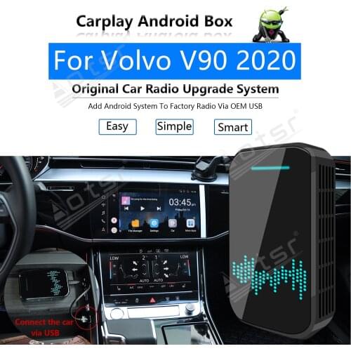 For Volvo V90 2020 Car Multimedia Player Radio Upgrade Carplay Android Apple Wireless CP Box Activator Navi Map GPS Mirror Link