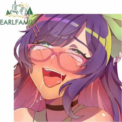 EARLFAMILY 13cm x 13cm For Sexy Anime Girl Fine Decal Bumper Car Stickers Waterproof Scratch-Proof Suitable for GTR EVO SX