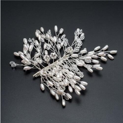 Elegant Wedding Hair Combs for Bride Crystal Rhinestones Pearls Women Hairpins Bridal Headpiece Hair Accessories