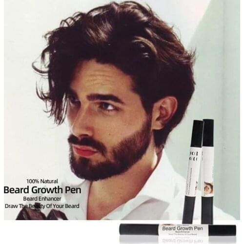 Hot 1pcs Men Beard Growth Pen Hair Sideburn Facial Beard Enhancer Nourishing Repair Shape Growth Pen Beard Shaping Styling Tools
