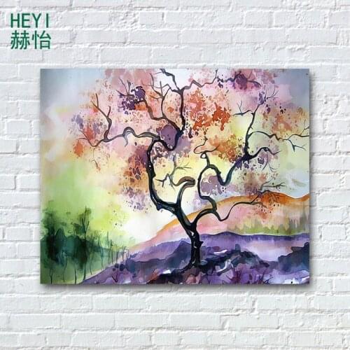 Canvas Art Print Wall Art Canvas Abstract Painting Landscape Tree Pop Art Painting Wall Art Printing Canvas Home Decoration X6
