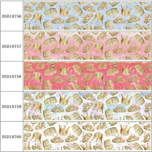 HSDRibbon free shipping 3" 75mm heat transfer printed hsd-design series Grosgrain Ribbon 50Yards/Roll