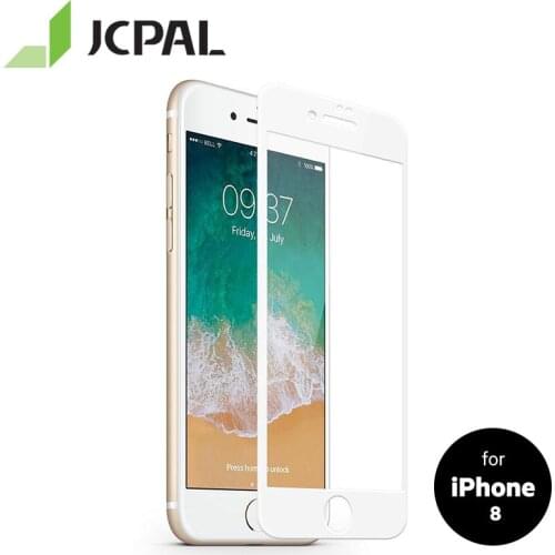 JCPAL Presever Glass Screen Protector for iPhone 8/7 with 9H Level Scratch Protection Anti-fingerprint Easy to Install