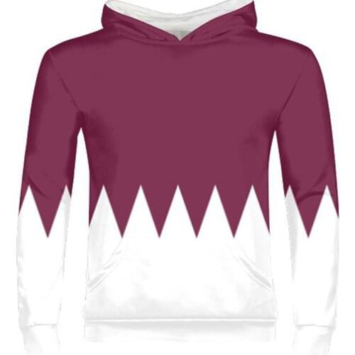 STATE OF QATAR male diy free custom made name number photo qat zipper sweatshirt nation flag qa arab arabic country boy clothing