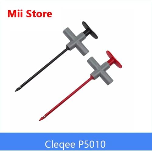 Cleqee P5010 2pcs puncture probe Auto repair multimeter test clip car test tool can connect to 4mm banana plug
