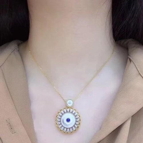 The Best Gift for Your loved Girl Sapphire Pendant 925 sterling silver Fine jewelry Natural And Real Sapphire Necklace