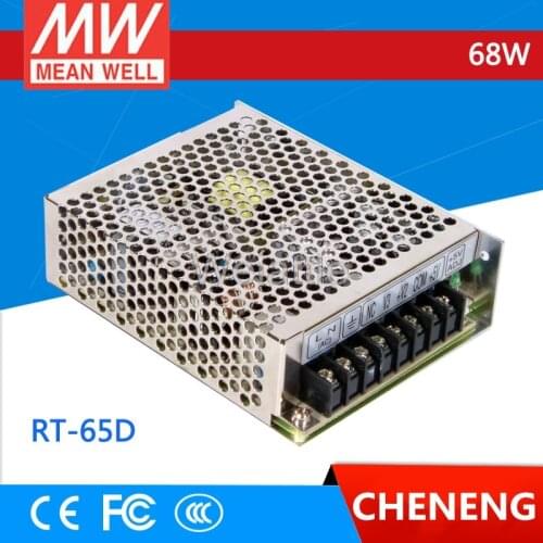 MEAN WELL original RT-65D 65W 5V 4A +24V 1.5A+ 12V 1A 68W Triple Output Drive Switching Power Supply