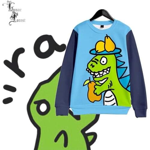 Cute Dragon 3D Printing T-shirt Fashion Round Neck Long Sleeve Popular Streetwear Plus Size