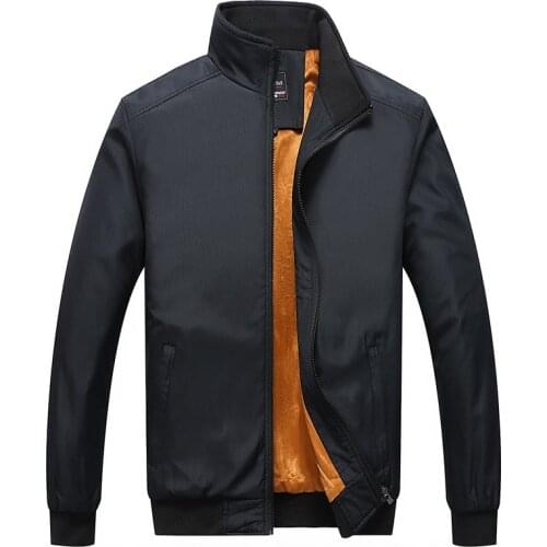 2019 New Mens Autumn Winter Thick Fleece Jacket Fashion Slim Fit Male Solid Outwear Windproof Men Brand Jackets and Coats M-4XL