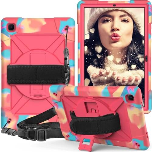 New Armor Case For Samsung Galaxy Tab A7 10.4 inch Non-toxic Funda Hand Shoulder Strap SM-T500 SM-T505 SM-T507 Tablet Stand