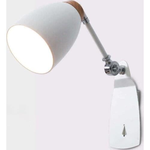 New LED Wall Lamp Exquisite Simple Bedside Living room Reading Lights 350° Rotatable 86-265V Can Replace Bulb