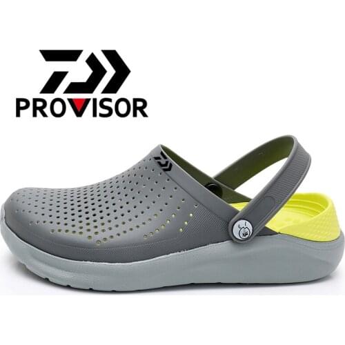 2021 Daiwa Fishing Shoes Men Sandals mens Hole Shoes Rubber Clogs For Men EVA Unisex Garden Shoes Light Weight Breathable Outdoo