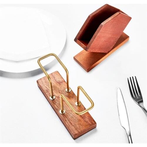 Coffee table Napkin holder kitchen accessories placemats for table Wooden tissue base of creative restaurant Tissue holder