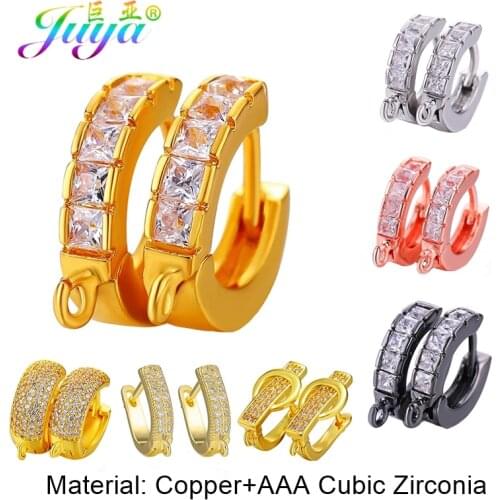 Juya DIY Earrings Material Creative Fastening Hoop Earring Hooks Accessories For Fashion Women Handmade Earring Jewelry Making