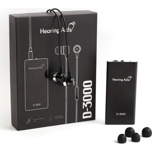 Portable Digital Pocket Hearing Aid Ear Aid for Mild and Moderate Hearing Impairment Amplifiers Hearing Device Adjustable Volume