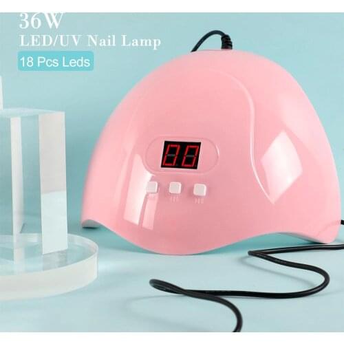 Nail Dryer UV LED Lamp Dryer 36W 18LEDS For Nails Lce Display Gel Nail Polish Drying Lamp For Gel Varnish For Manicure Tools