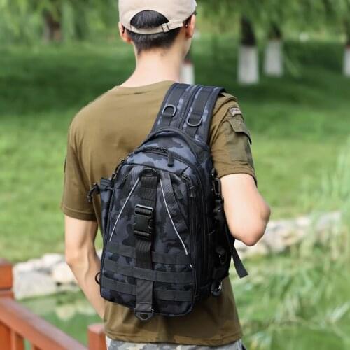 Outdoor Camo Tactical Chest Bag Camping Hiking Travel Military Backpack Men Women Climbing Sports Fishing Shoulder Bags Rucksack