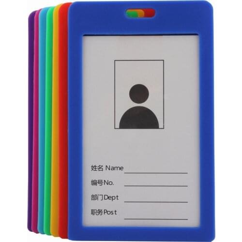Luxury quality Pp plastic card sleeve ID Badge Case Clear Bank Credit Card Badge Holder Accessories School student office