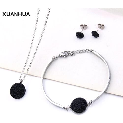 XUANHUA Stainless Steel Jewelry Sets Wholesale Indian Jewelry African Beads Jewelry Sets For Women Wedding Jewelry Accessories