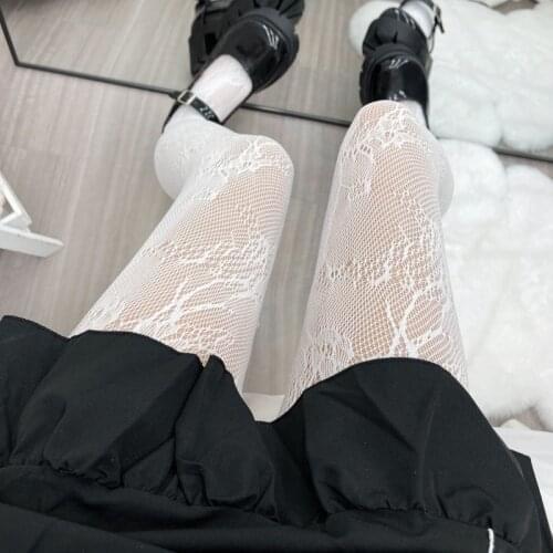 Collants Woman Tights Lolita Clothes Womens Girls Thigh High Mesh Pantyhose New Korean Hosiery Cute Stockings SHENGRENMEI