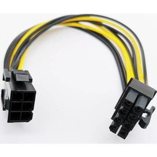 10Pcs Graphics card 6Pin to 6Pin PCI Express Power Converter Cable 6-pin to 8-pin for GPU Video Card PCIE PCI-E cable Adapter