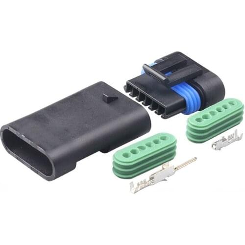 100 sets Metri-Pack 6 Pin way male female electrical flat accelerator pedal plug sensor socket connector 12066317 12162261