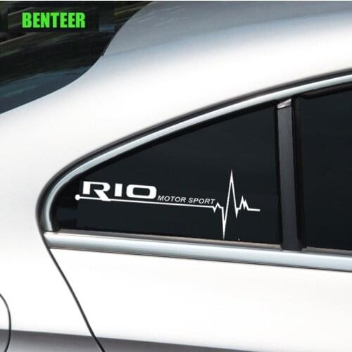 2pcs KK car side body sticker For Kia rio