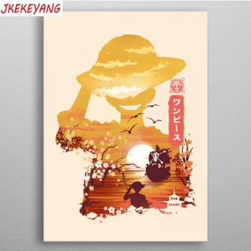 5D DIY square/round Diamond painting One Piece Luffy Cross Stitch Diamond Embroidery Pattern Rhinestone J2404