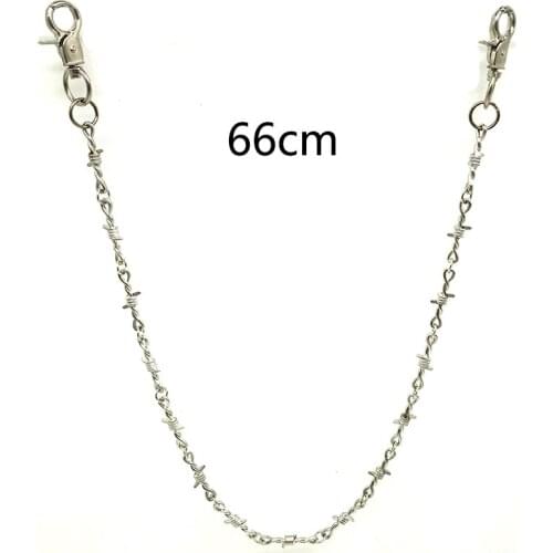 66cm long Rock punk metal thorns iron pants chain wallet chain