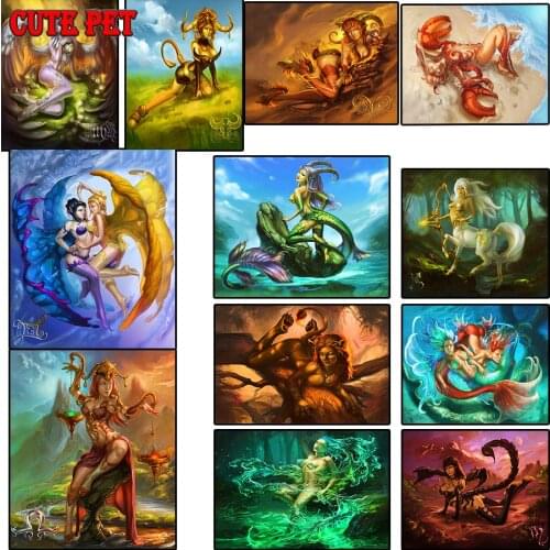 Constellation Full Square Drill 5D DIY Diamond Painting Beautiful woman Embroidery Cross Stitch Rhinestone Mosaic Mermaid decor