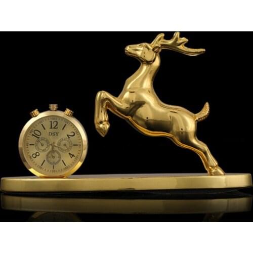 Car Ornament Lucky Horse Deer Cow Leopard Gourd Perfume Clock Decor Auto Interior Decoration Air Freshener Accessories Gift