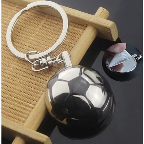 Football Pendant Keyring Keychain Creative Cute Rotating Soccer Key Chain World Game Sport Memorial for Football Lover Gift Fans