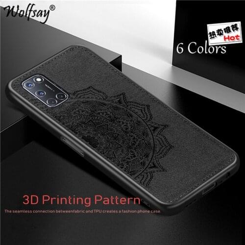 Cotton Fabric Case For Oppo A92 Case Cloth Magnetic Silicone Bumper Phone Case For Oppo A92 Cover For Oppo A92 A72 A52 6.5 inch