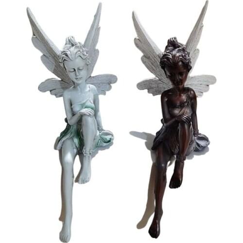 Resin Flower Fairy Garden Decoration Retro Home Decoration Creative Garden Outdoor Garden Landscaping Decoration Crafts