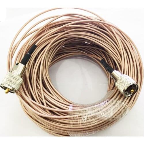 Long UHF Male pl259 to Long UHF PL259 Male RG316 for Car Mobile Radio Antenna 3m 5m 10m 15m 20m 30m 50m Cable