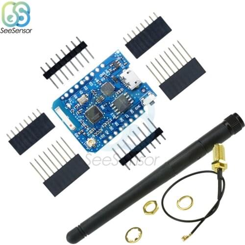 For WEMOS D1 Mini Pro 16M Bytes External Antenna Connector ESP8266 ESP-8266EX CP2104 WIFI Development Board Micro USB